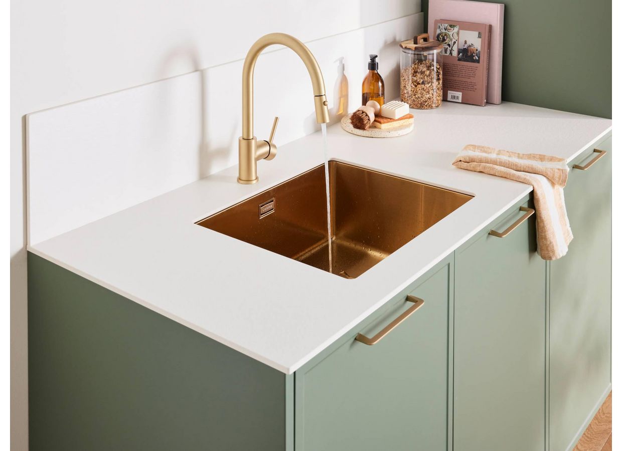 Plan de travail compact NEIGE GLACE sur-mesure EP.10 MM