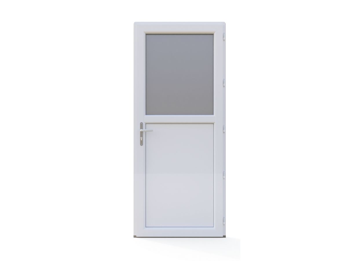 Porte de service PVC Bréhat 2 sur mesure-Lapeyre