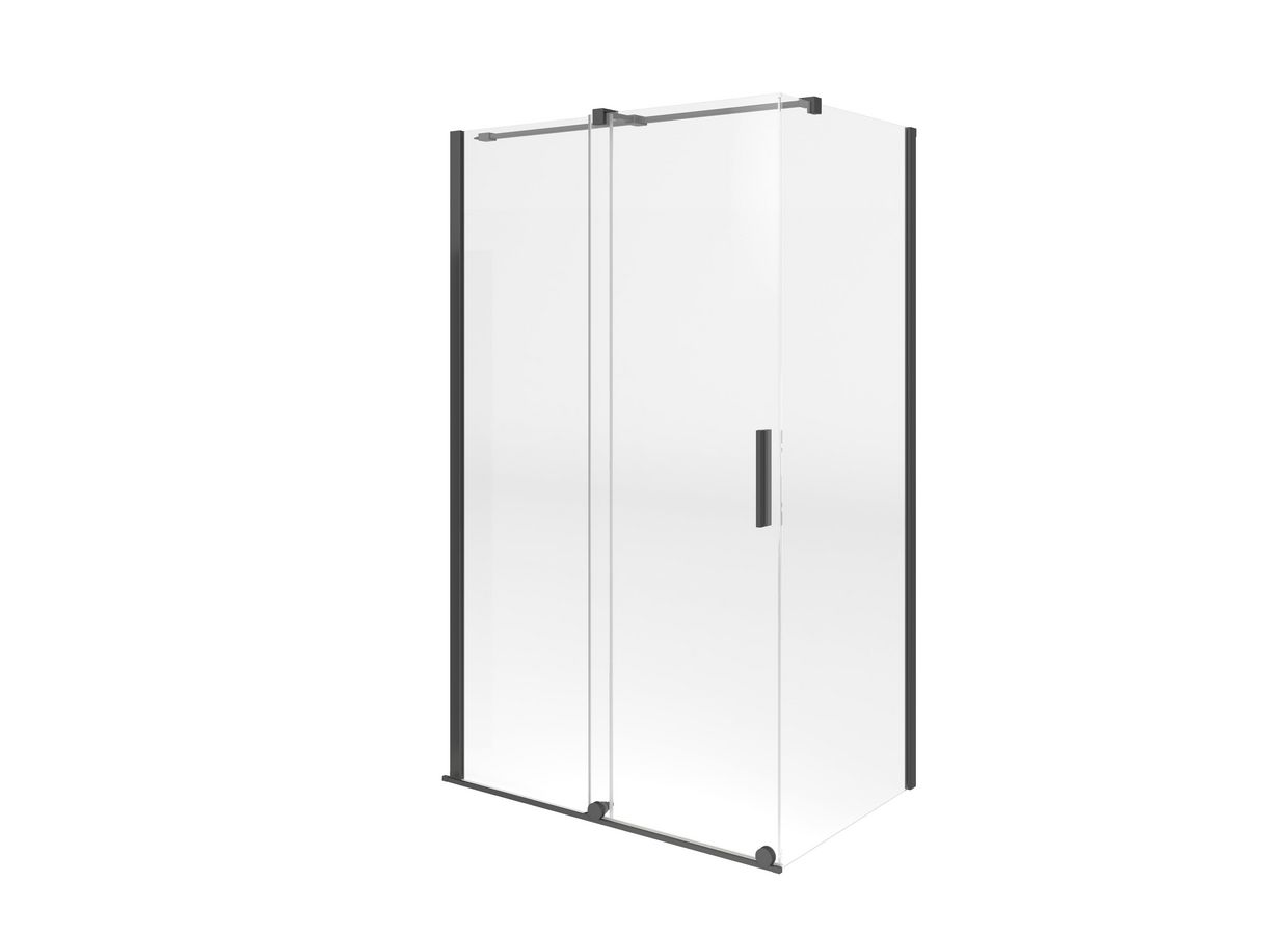 Retour pour paroi coulissante MAXXI 2 noir sur mesure Main Image