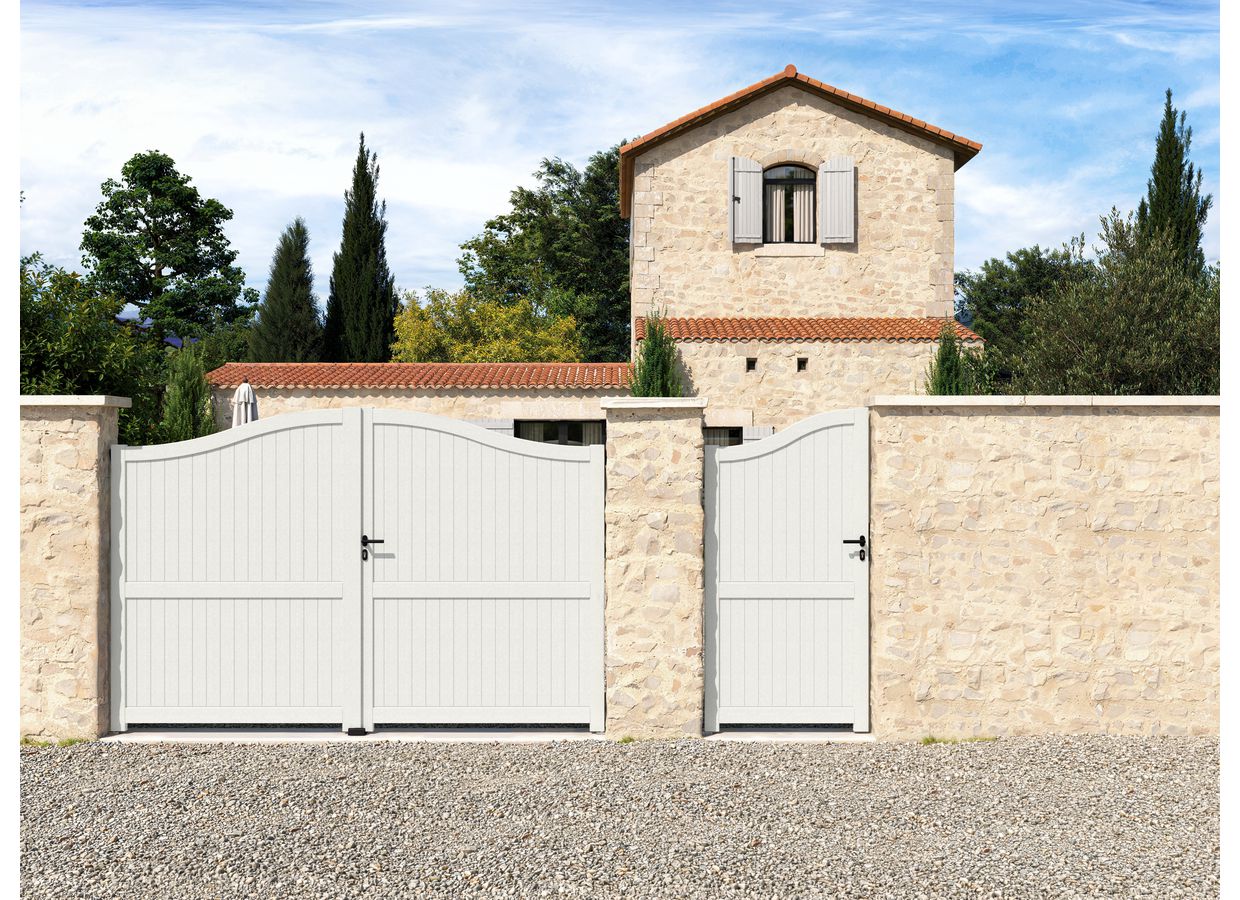 Portail battant bois ROQUEBRUNE sur mesure-Lapeyre