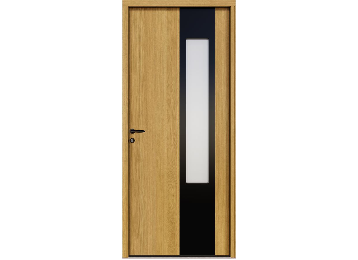 Porte d'entrée Anne-Charlotte chêne vitrée sur mesure | Lapeyre