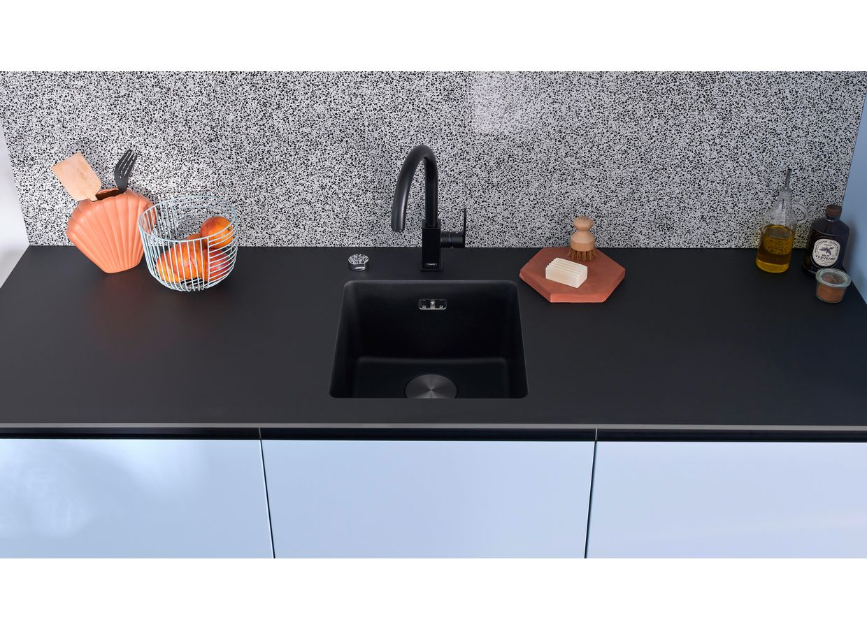 Plan de travail compact FÉNIX NOIR MAT sur-mesure EP.10 MM - Lapeyre