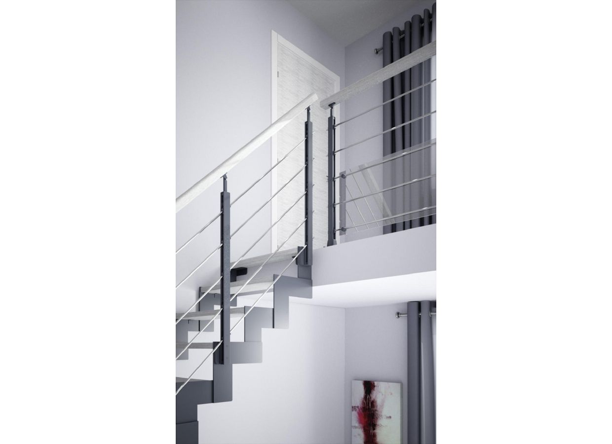 Balustrade avec câbles en aluminium Epure -Lapeyre