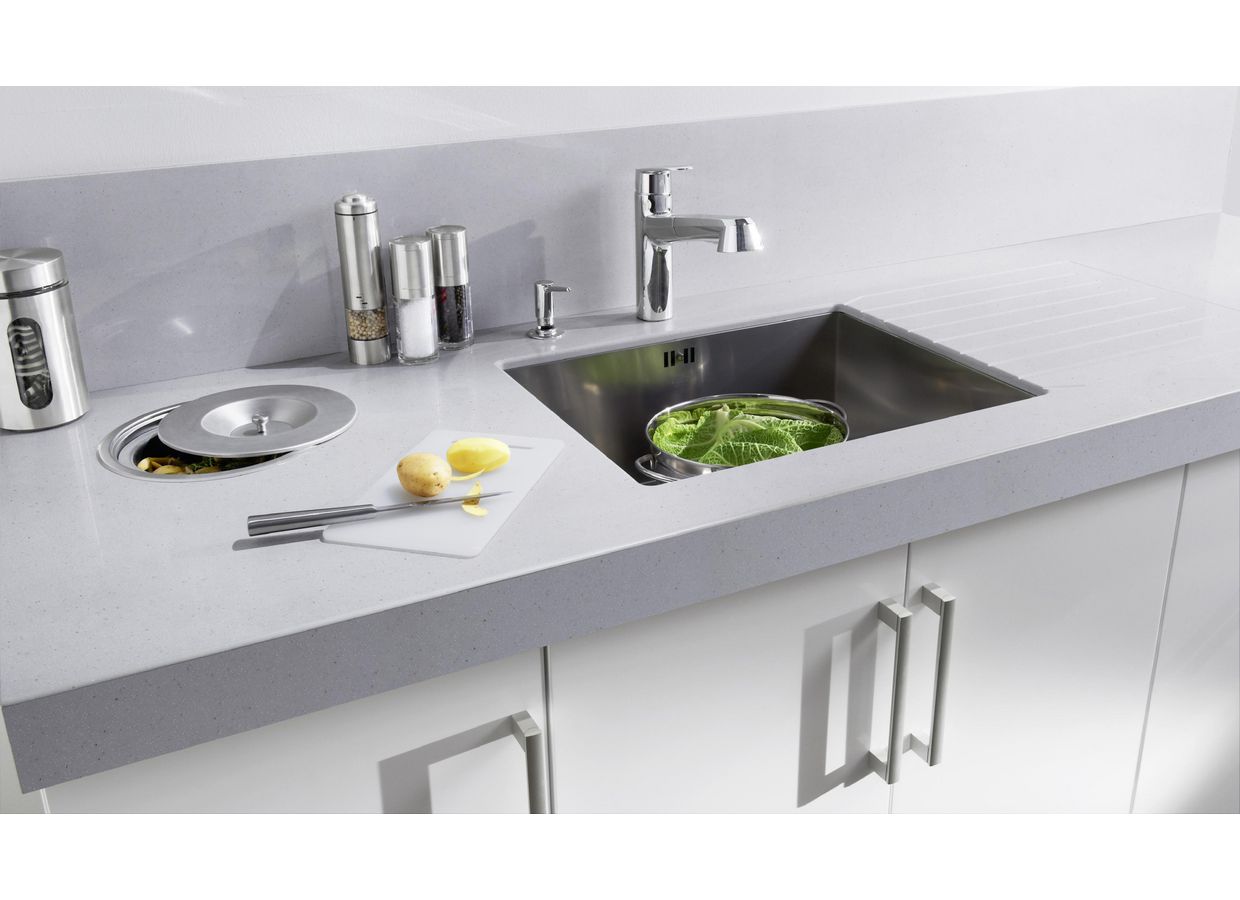 Plan de travail RÉSINE sur-mesure Ep.38 mm-Lapeyre