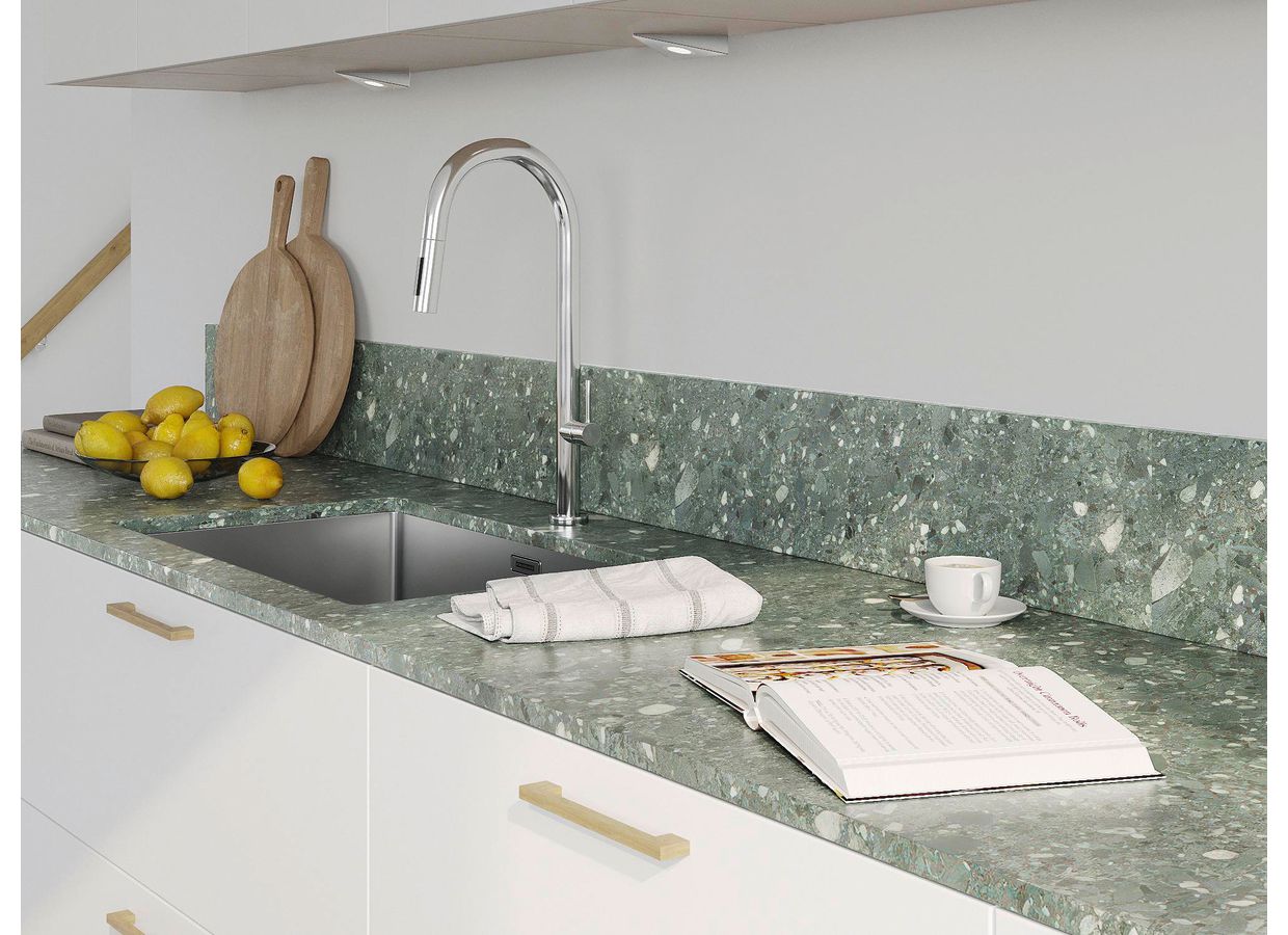 Plan de travail granit VERT SALVAN sur-mesure Ep.20 mm | Lapeyre