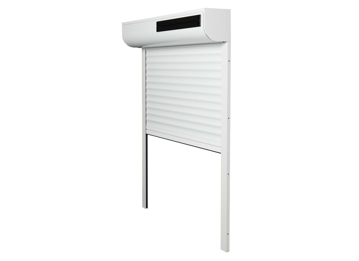 Volet roulant solaire couleur blanc et gris DENVER sur-mesure