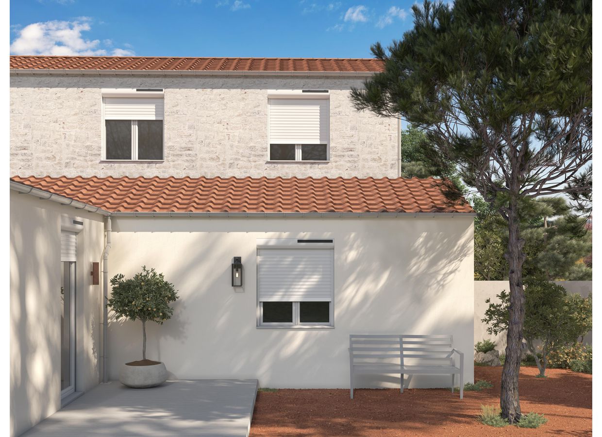 Volet roulant solaire couleur blanc et gris DENVER sur-mesure
