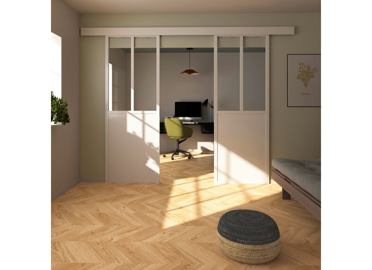 Séparation de pièce sur-mesure ATELIER, profil carré fin