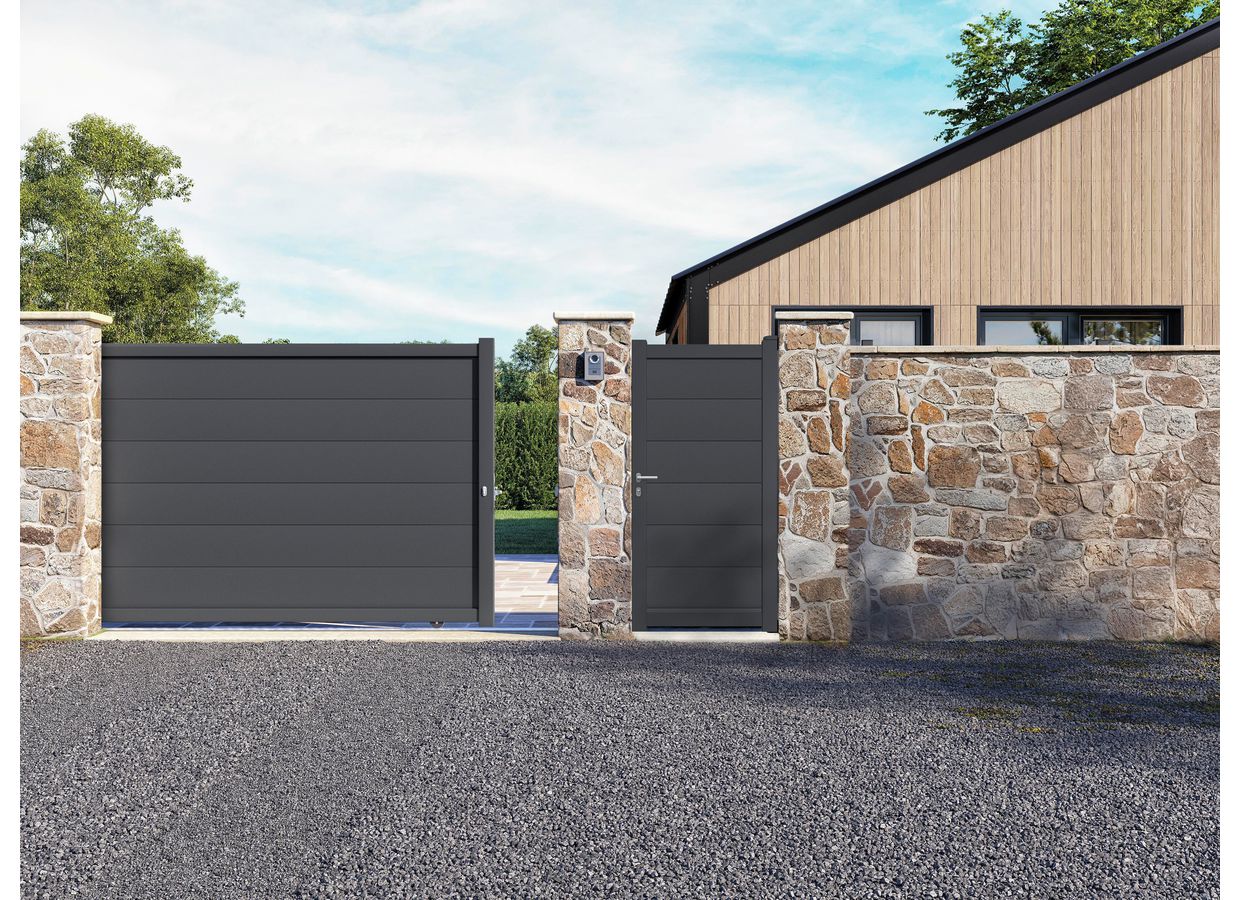 Portail coulissant aluminium FERRARE sur mesure