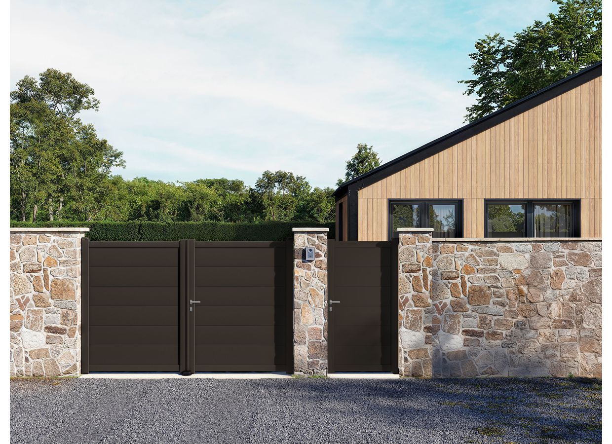 Portail battant aluminium FERRARE sur mesure