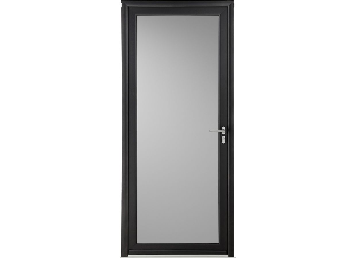 Porte d'entrée *** aluminium ADENORA vitrage Antélio argent sur-mesure