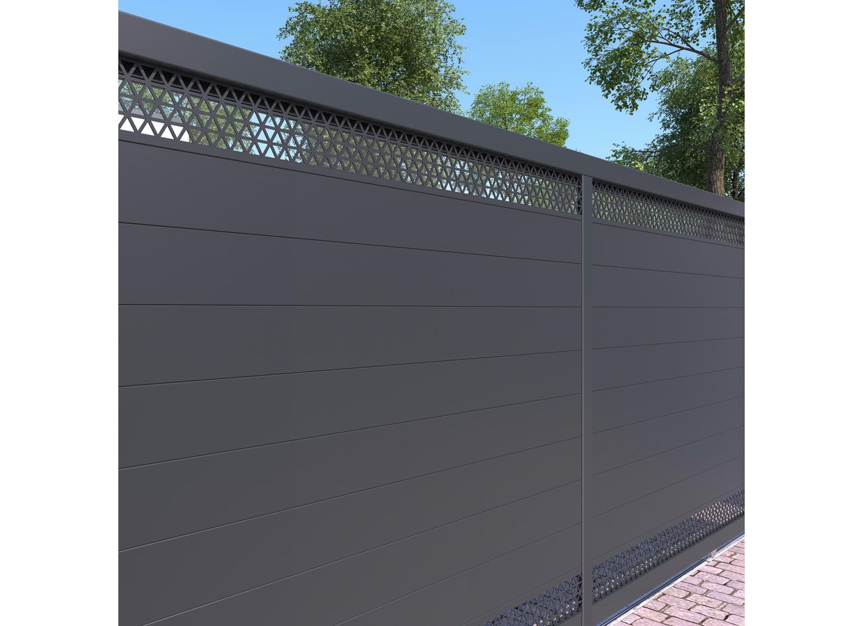 Portail coulissant Vahina aluminium sur mesure | Lapeyre