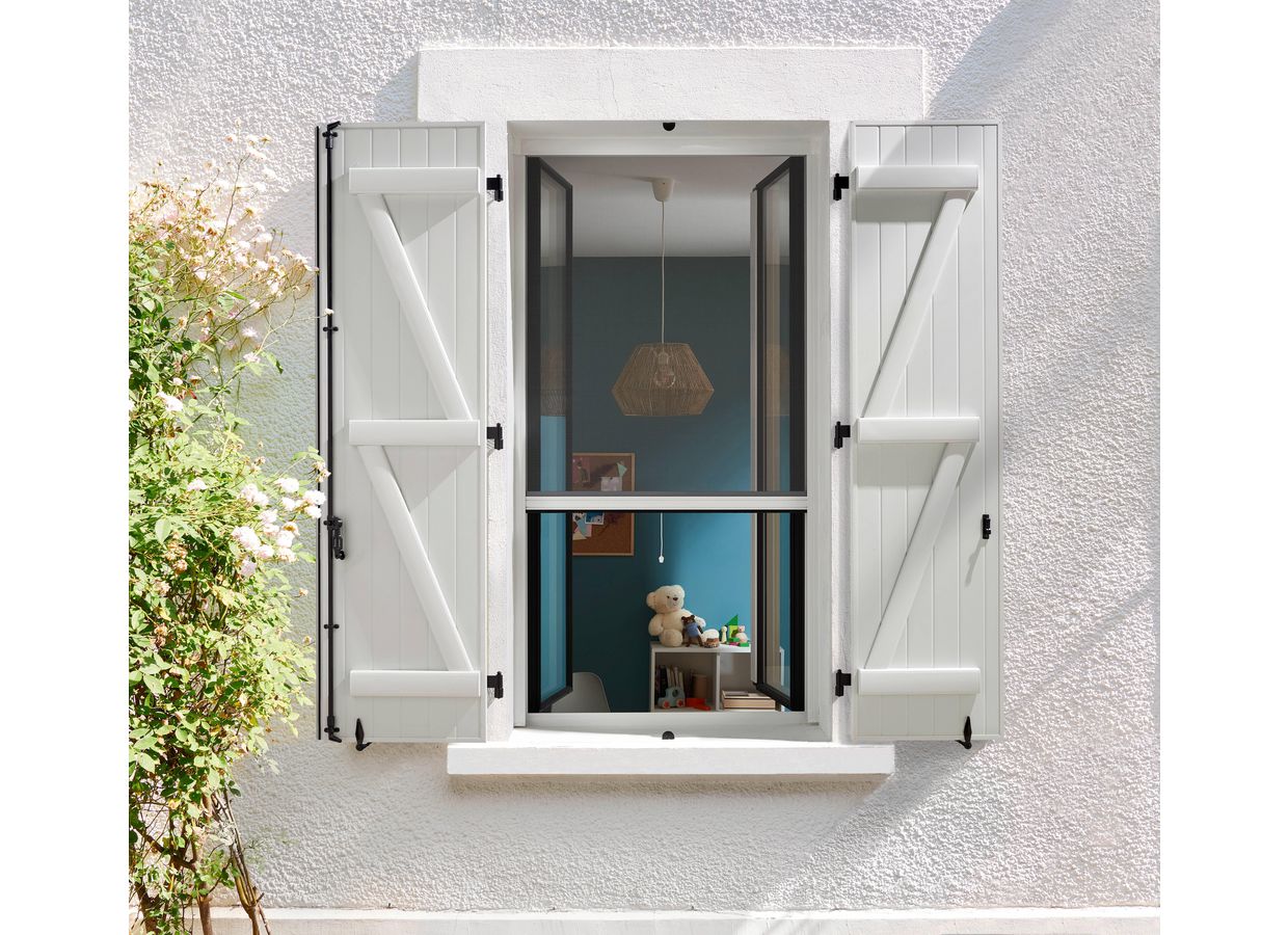 Moustiquaire coulissante ALU Blanc 9010 Brillant (profilé 49x49mm) - SM Main Image