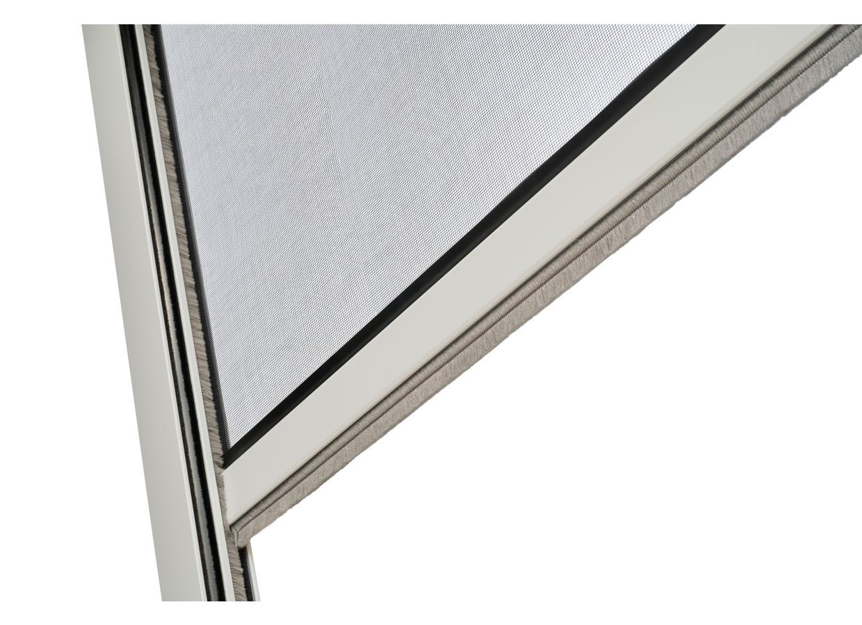 Volet roulant solaire DENVER couleur blanc et gris sur-mesure avec moustiquaire-Lapeyre