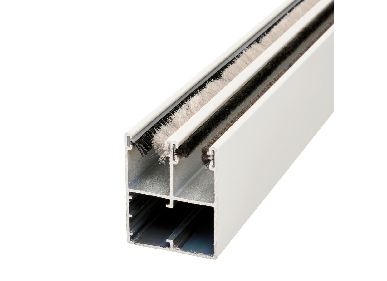 Volet roulant solaire DENVER couleur blanc et gris sur-mesure avec moustiquaire-Lapeyre