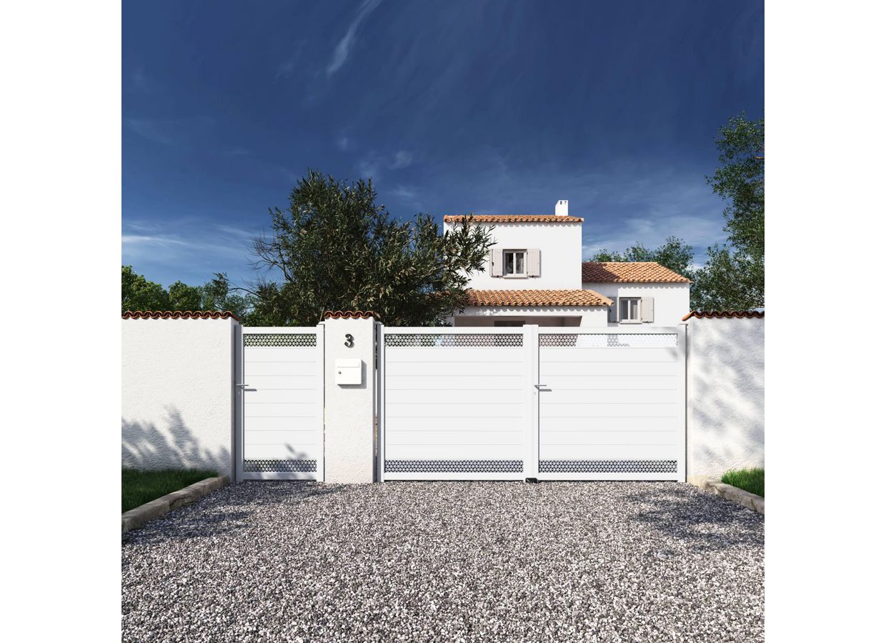 Portail battant Vahina aluminium sur mesure | Lapeyre