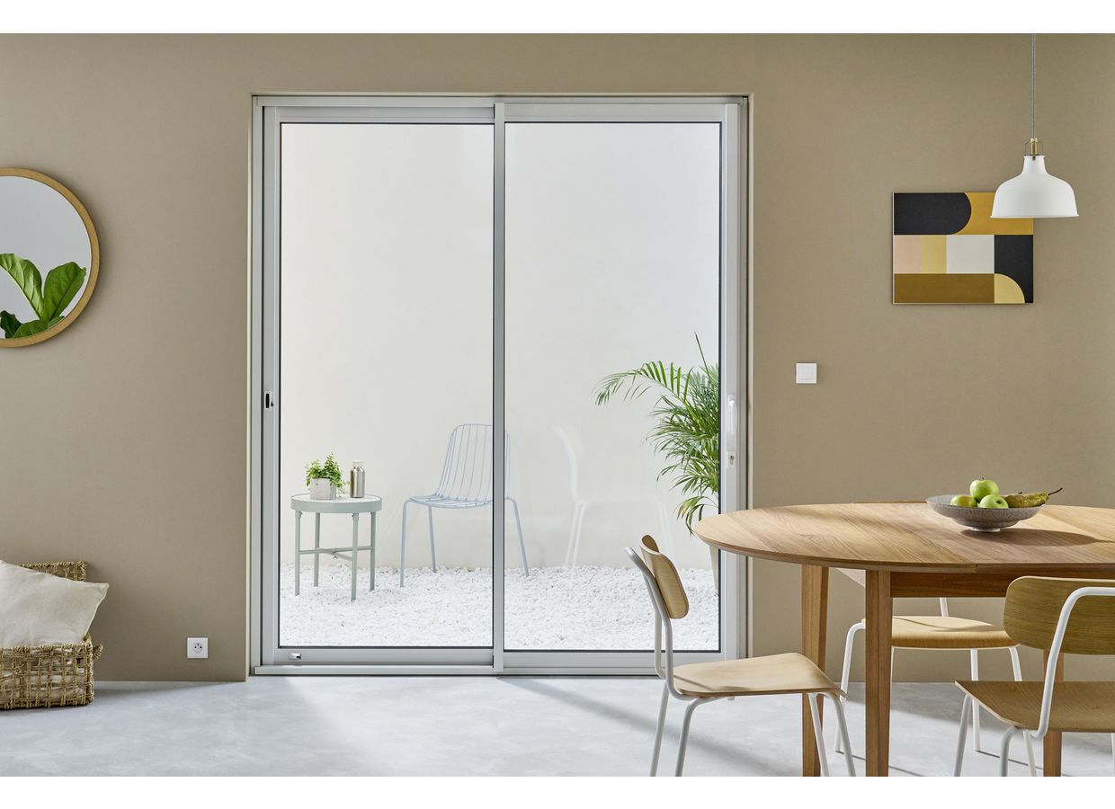 Baie coulissante Neva aluminium couleur personalisable sur-mesure-Lapeyre