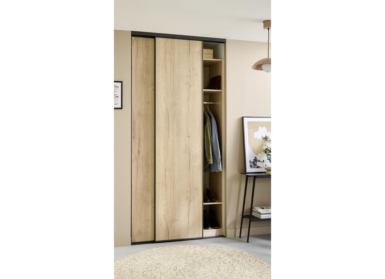 Porte de placard coulissante décor bois UNION