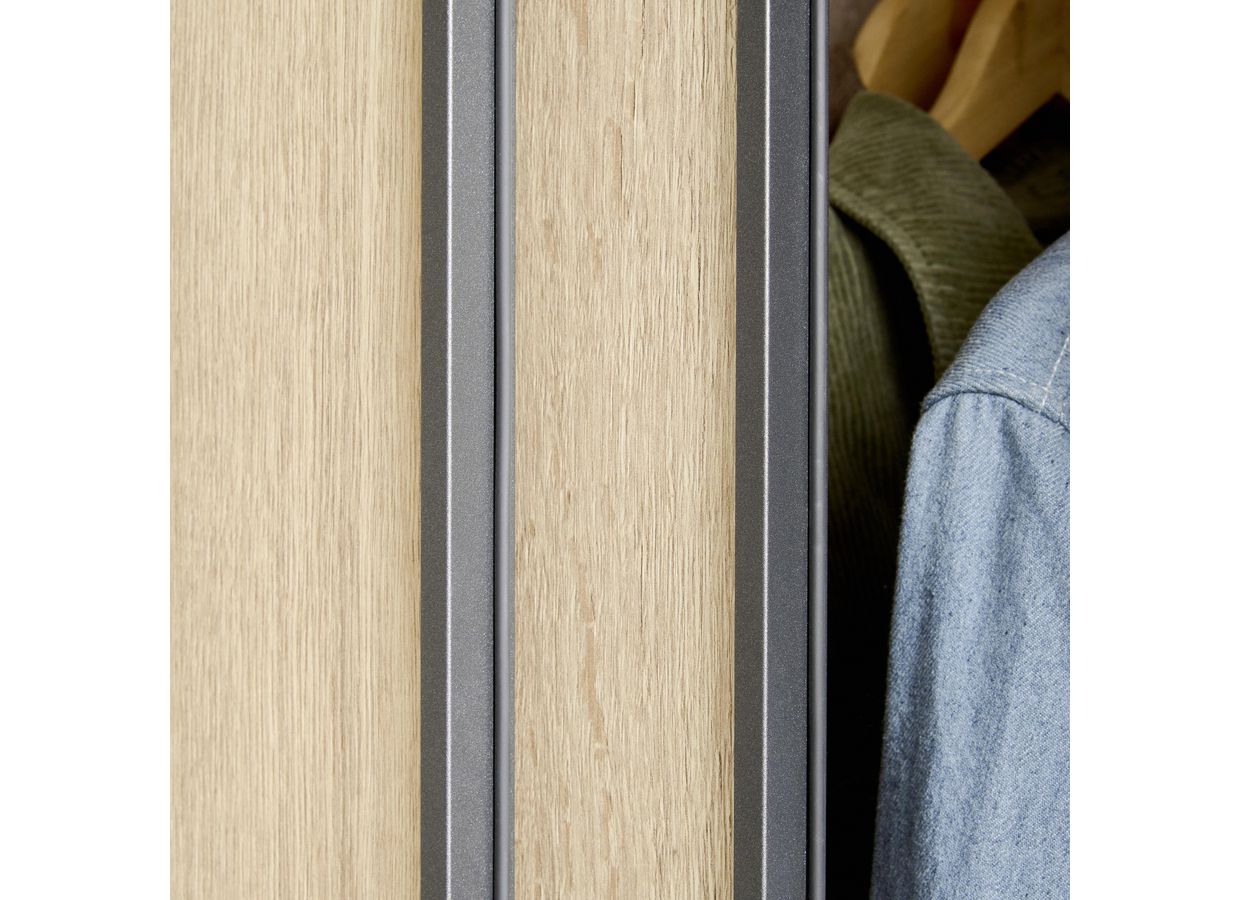 Porte de placard coulissante décor bois UNION | Lapeyre