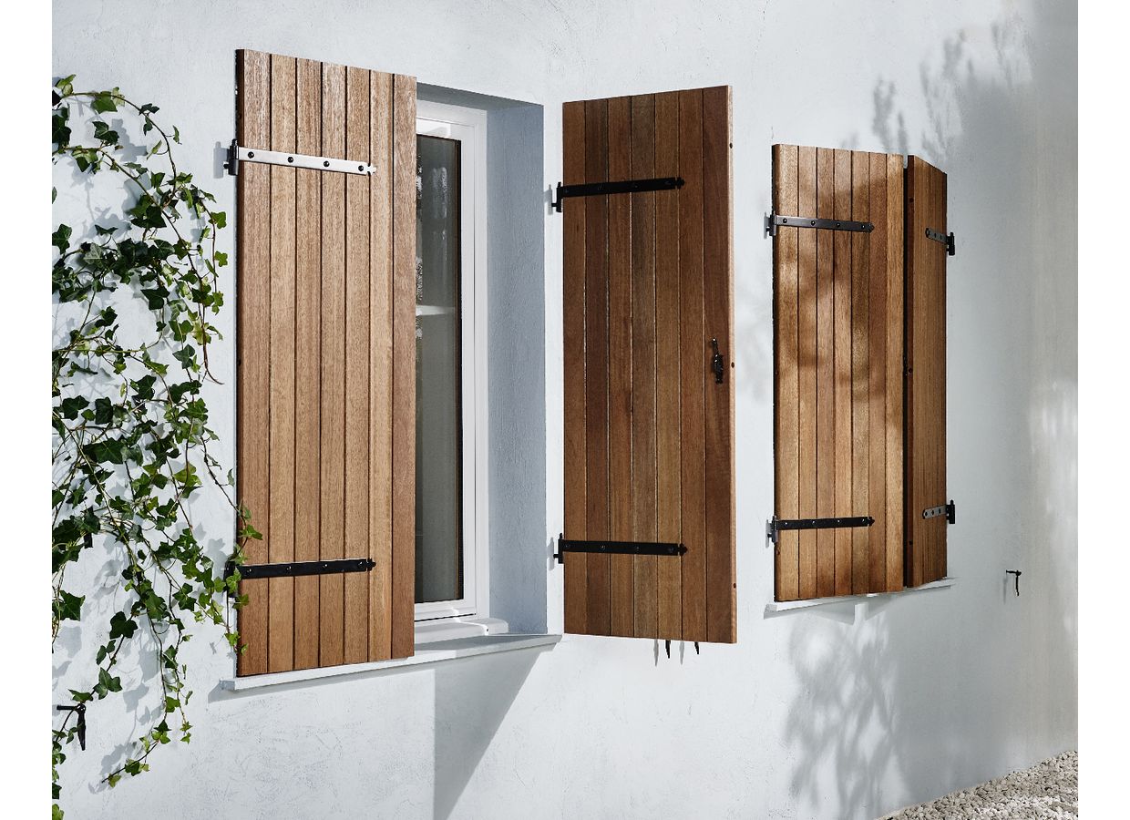 Volet battant Lorraine bois exotique sur mesure - Lapeyre
