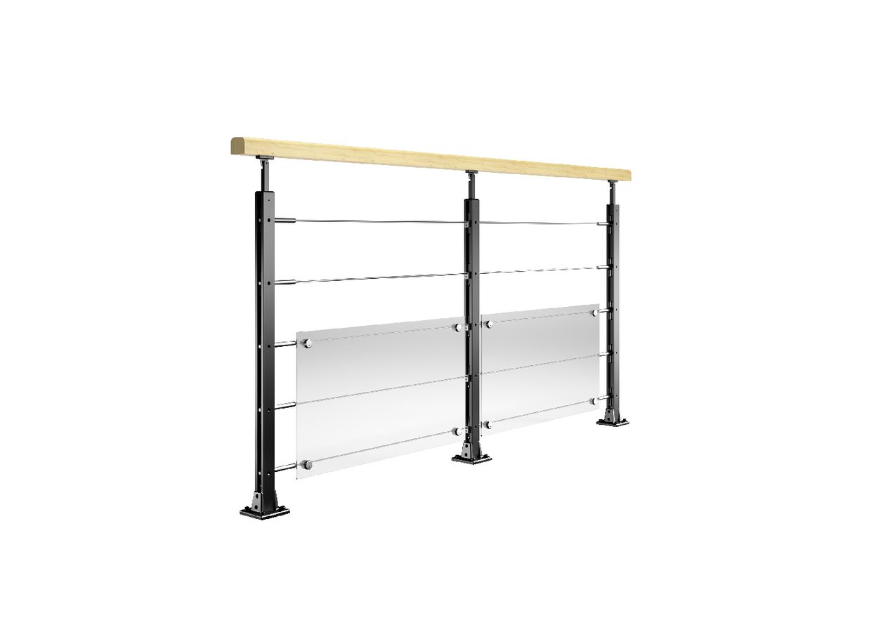 Balustrade en aluminium Epure avec câbles Main Image