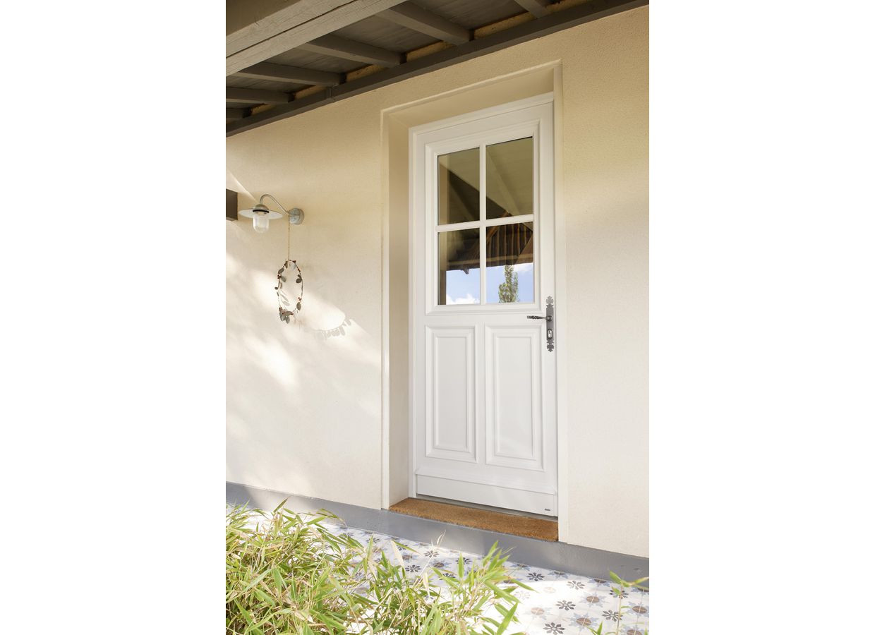 Porte d'entrée Sully PVC blanc sur-mesure | Lapeyre