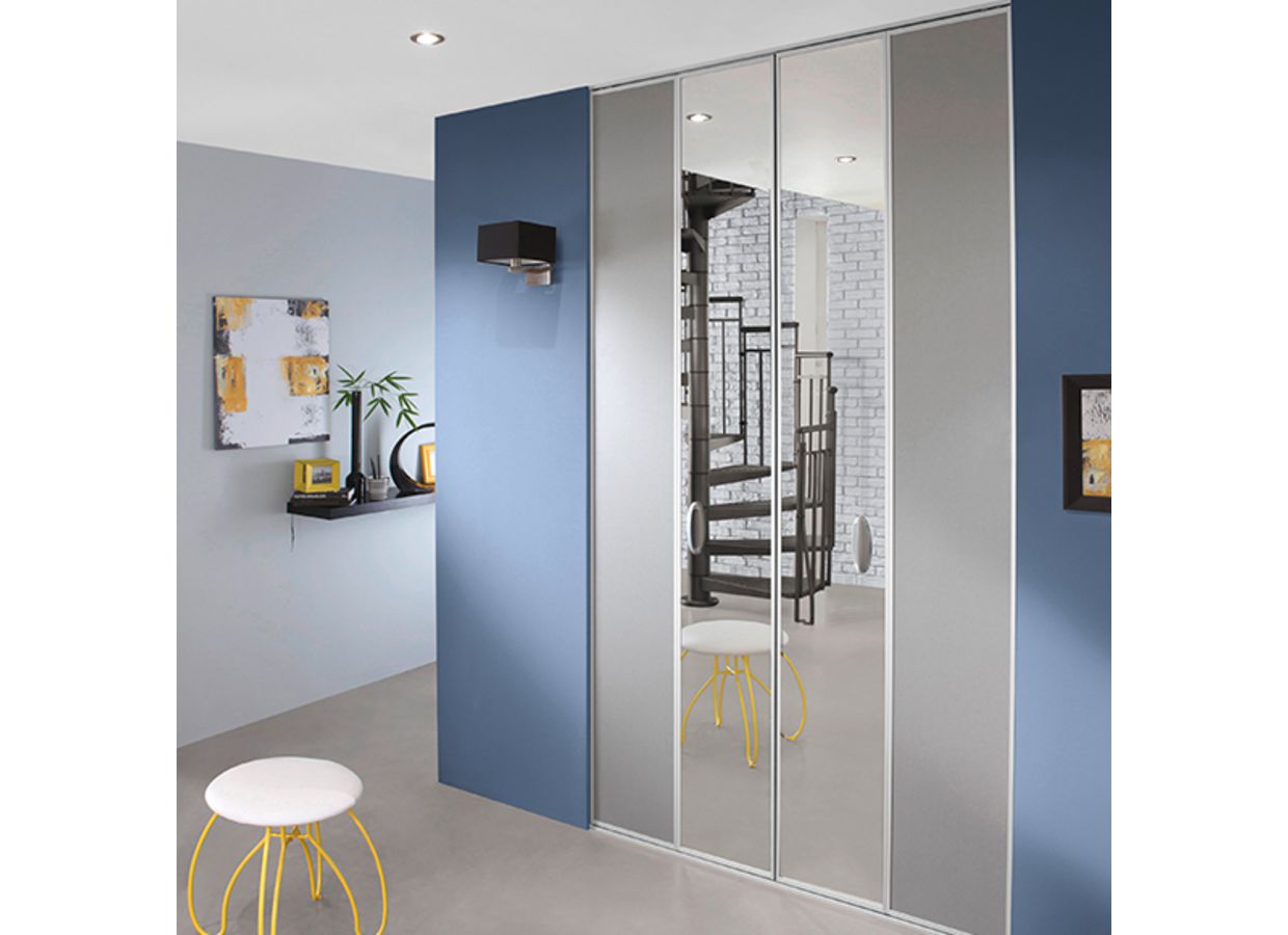 Portes placard pliant EQUILIBRE blanc structuré s/m Main Image