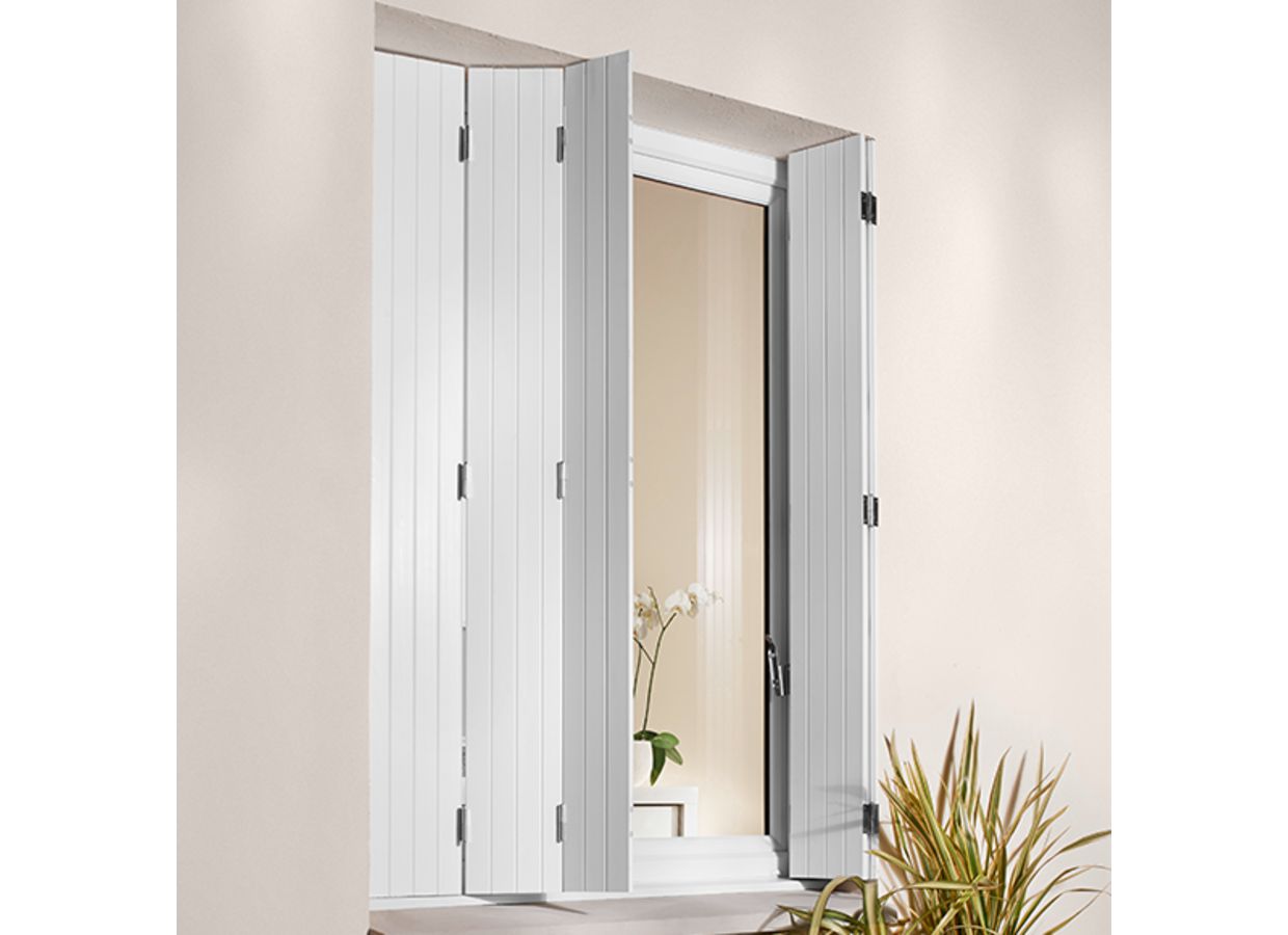 Persienne pliante NANCY en PVC ferrage Luxe sur mesure Main Image