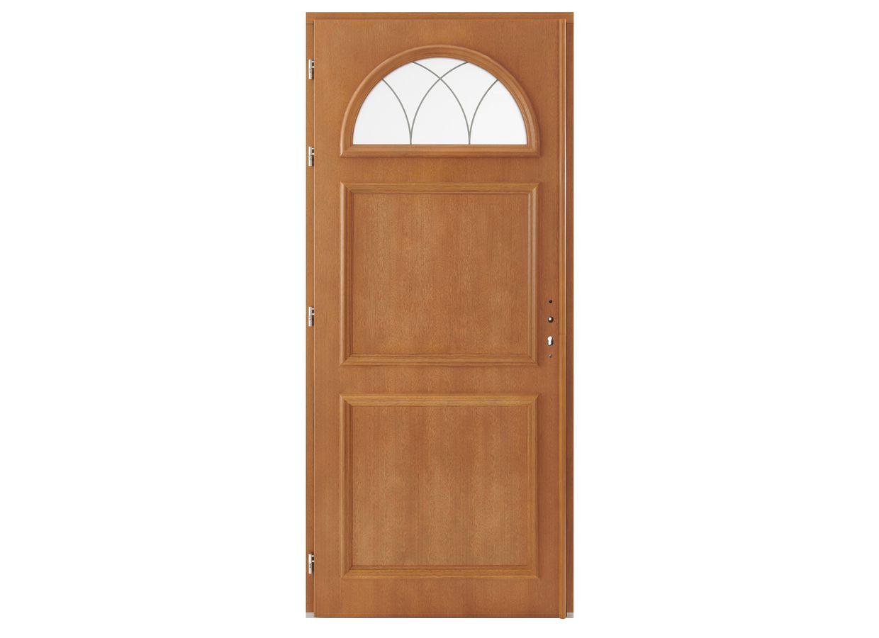Porte d'entrée AVA-LUNA bois exotique sur mesure-Lapeyre