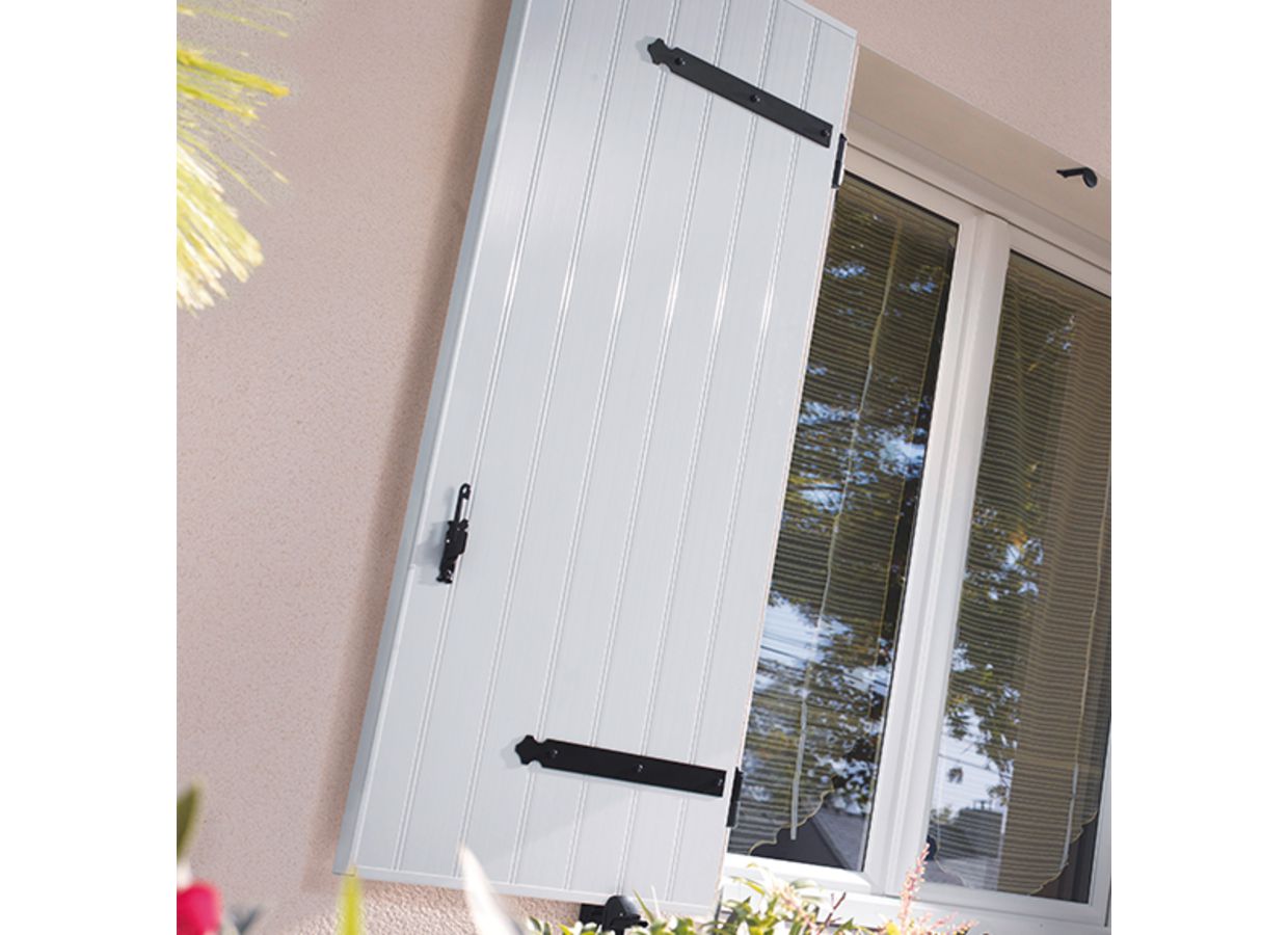 Volet battant MALO PVC plein renforcé plateau nu sur mesure Main Image