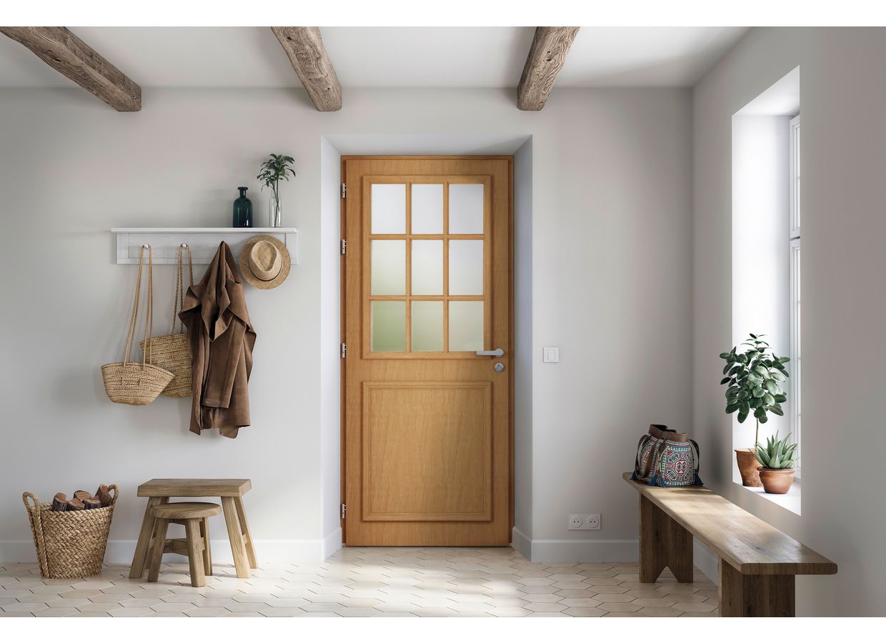Porte d'entrée ANNE-PERRINE bois exotique  sur mesure-Lapeyre