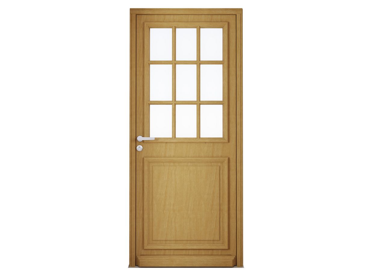 Porte d'entrée ANNE-PERRINE bois exotique  sur mesure-Lapeyre