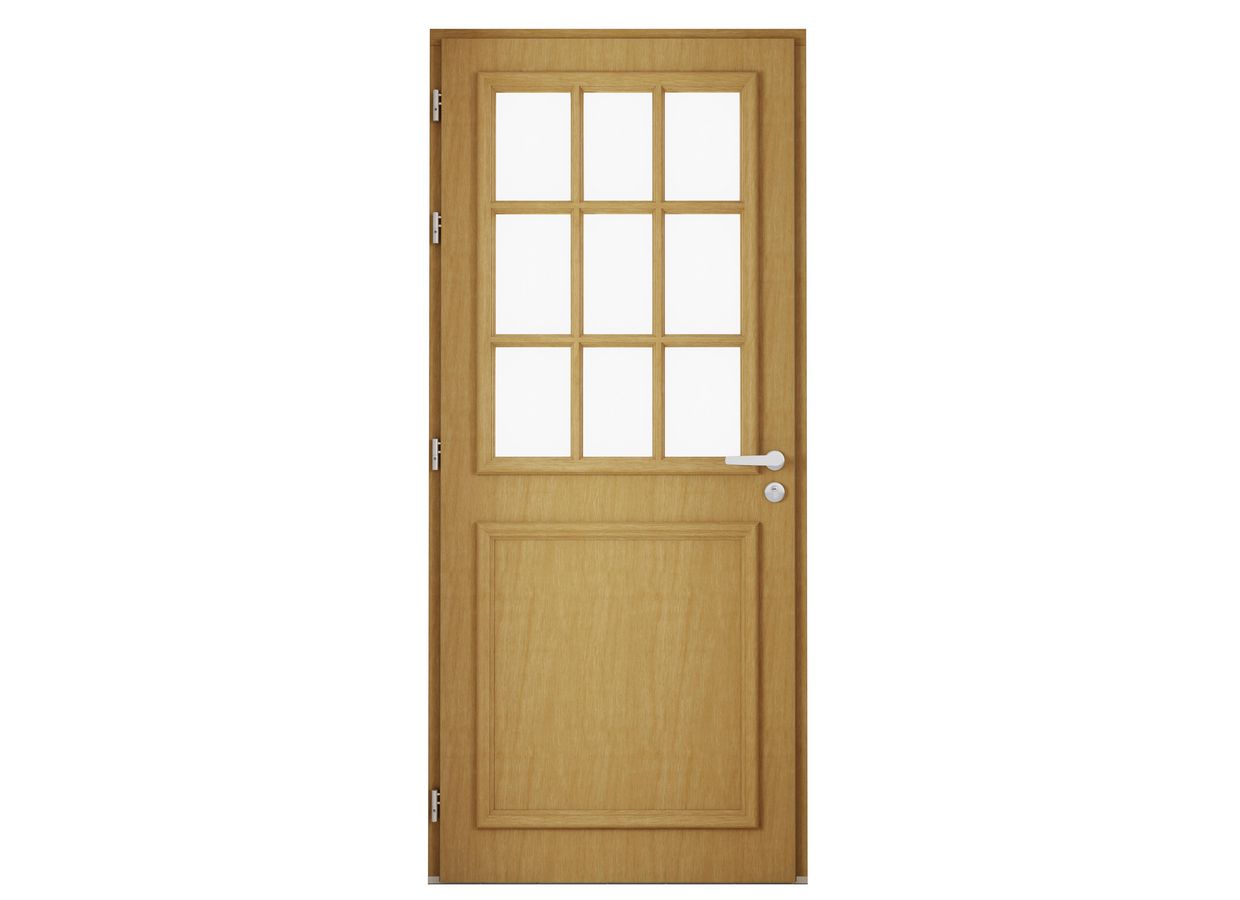 Porte d'entrée ANNE-PERRINE bois exotique  sur mesure-Lapeyre