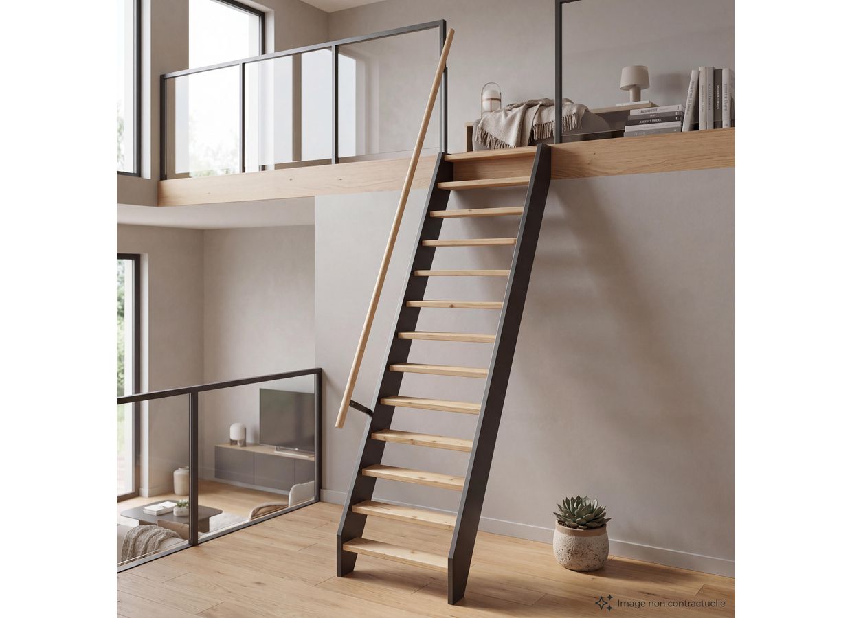 Echelle bois gain de place Venise sur-mesure | Lapeyre