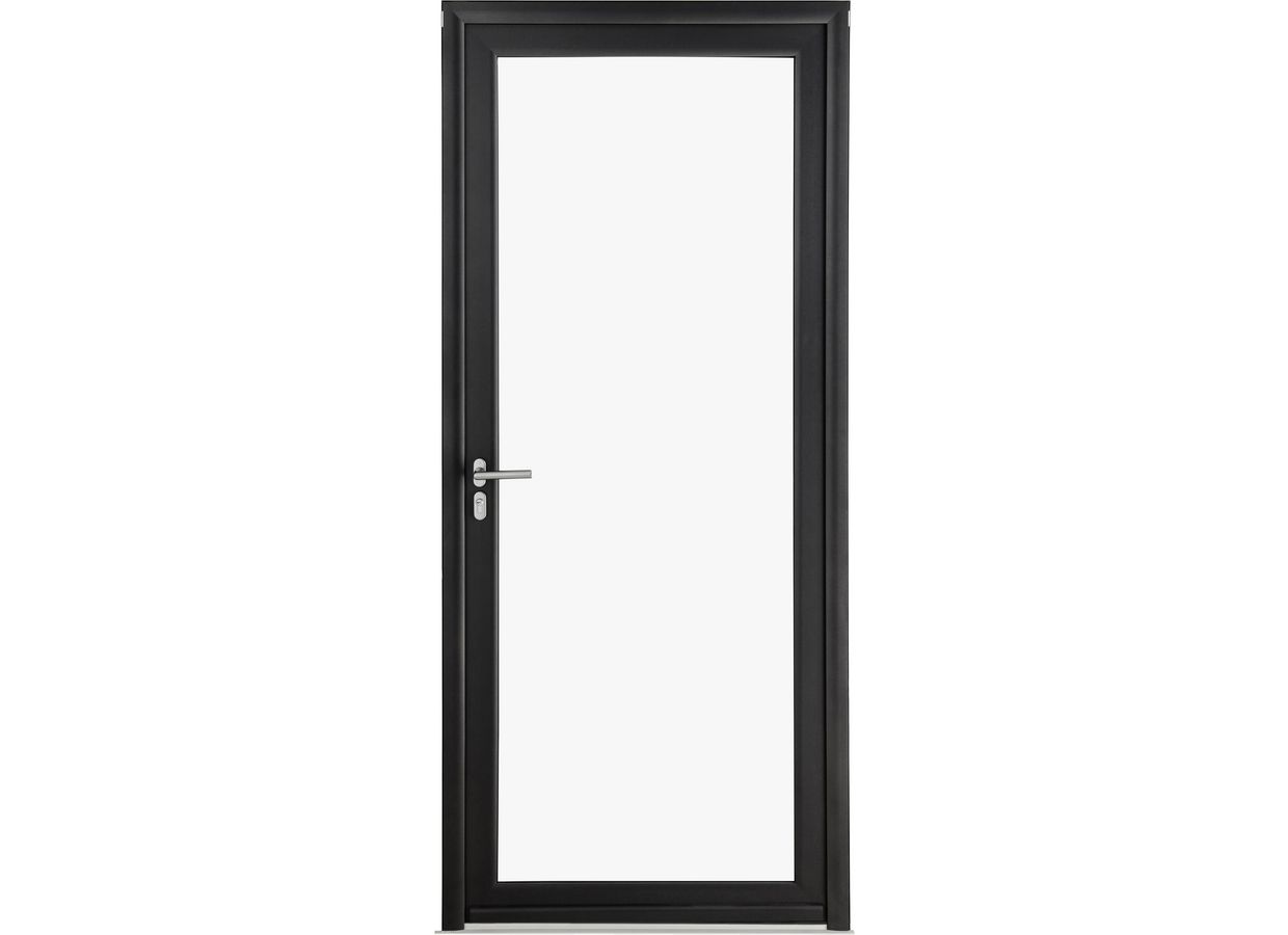 Porte d'entrée Adénora Aluminium avec vitrage transparent