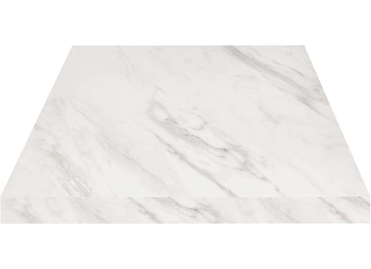 Plan de travail stratifié MARBRÉ BLANC sur-mesure EP.20/28/38 MM