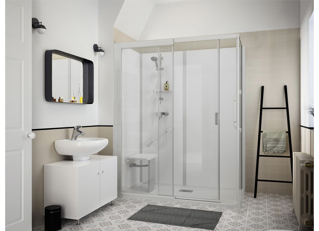 Remplacement de baignoire KINEMAGIC douche d'angle