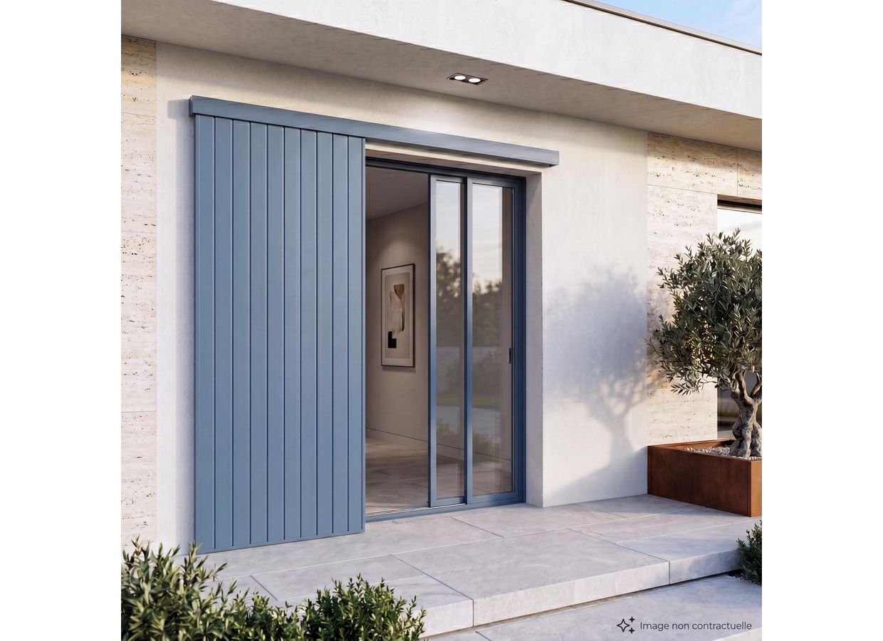 Volet coulissant en alu 1 vantail sur mesure︱Lapeyre
