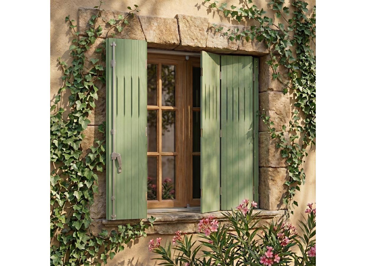 Persienne pliante en pin Nancy sur mesure - Lapeyre