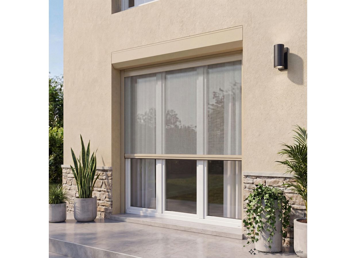 Volet roulant DENVER aluminium radio autres couleurs sur-mesure avec moustiquaire