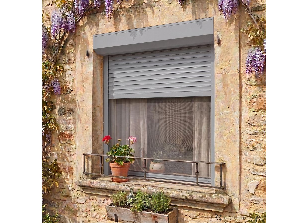 Volet roulant DENVER aluminium radio couleur pref sur-mesure avec moustiquaire