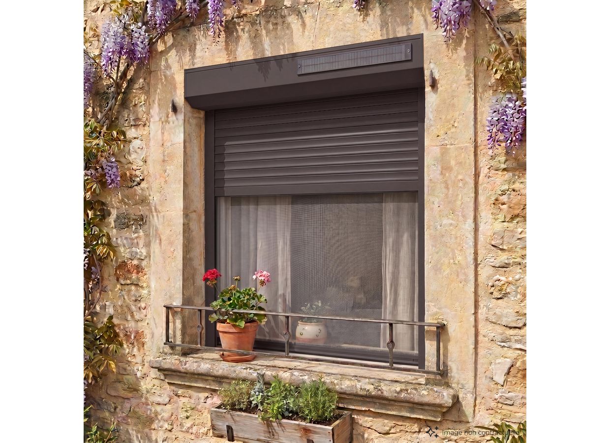 Volet roulant solaire DENVER couleur au choix sur-mesure avec moustiquaire| Lapeyre