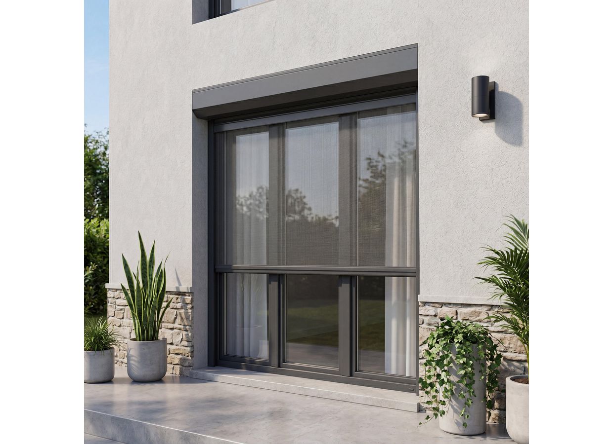 Volet roulant DENVER aluminium electrique filaire autres couleurs sur-mesure avec moustiquaire-Lapeyre