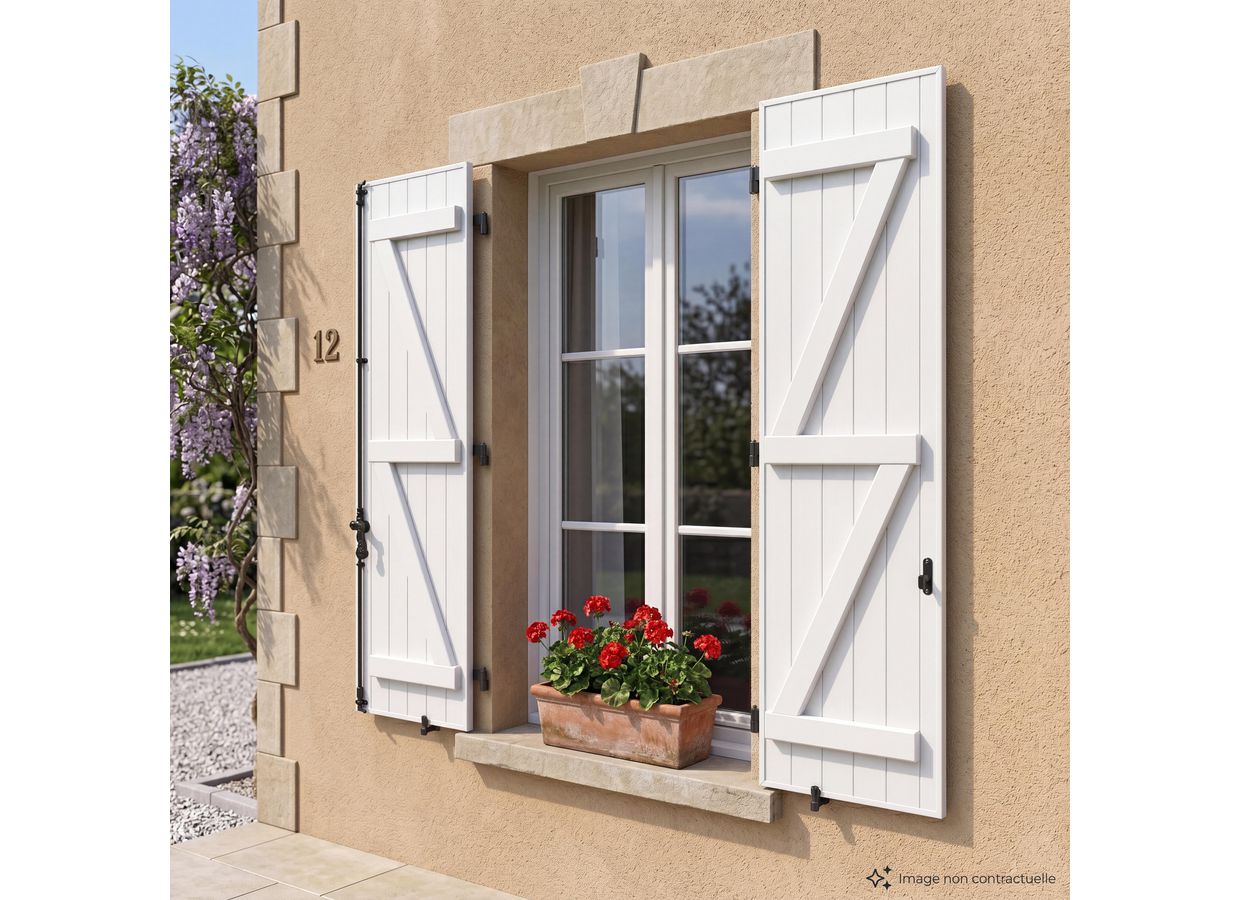 Volet battant FLORENCE aluminium isolant à bâti de rénovation sur mesure