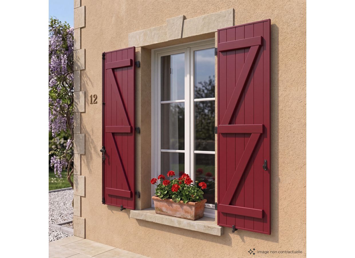 Volet battant FLORENCE aluminium isolant à bâti de rénovation sur mesure-Lapeyre