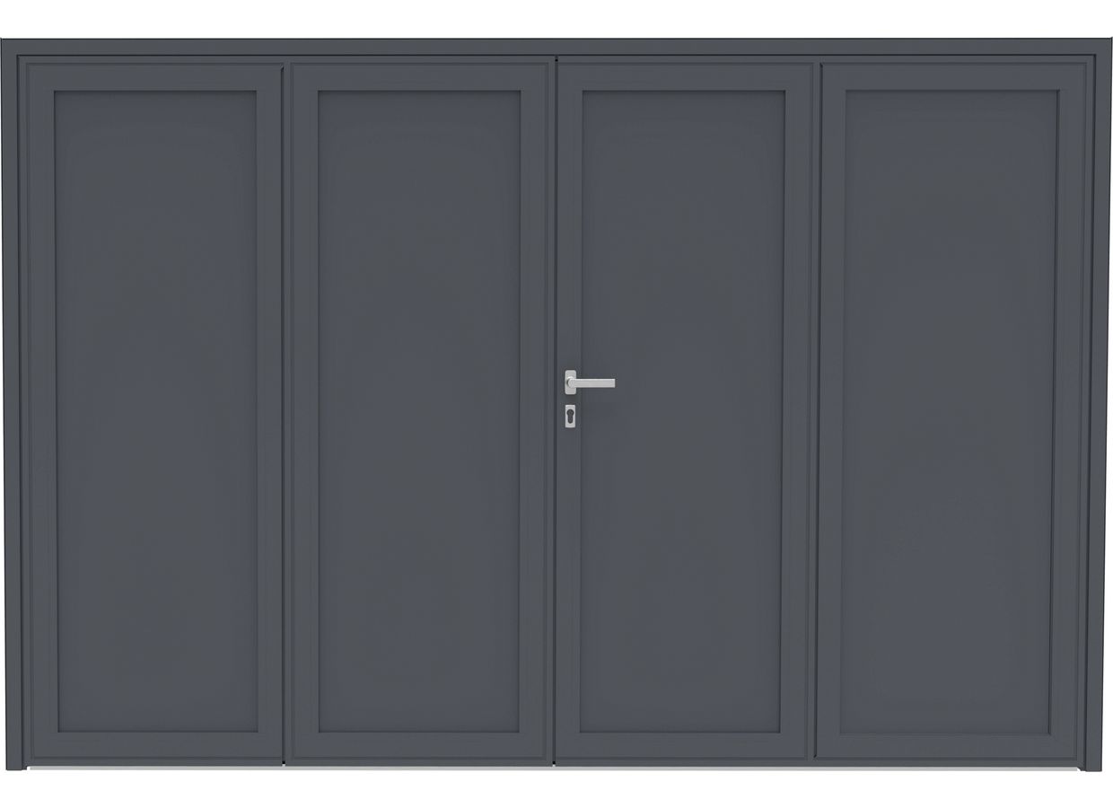 Porte de garage Aluminium Minnesota battante sur mesure-Lapeyre