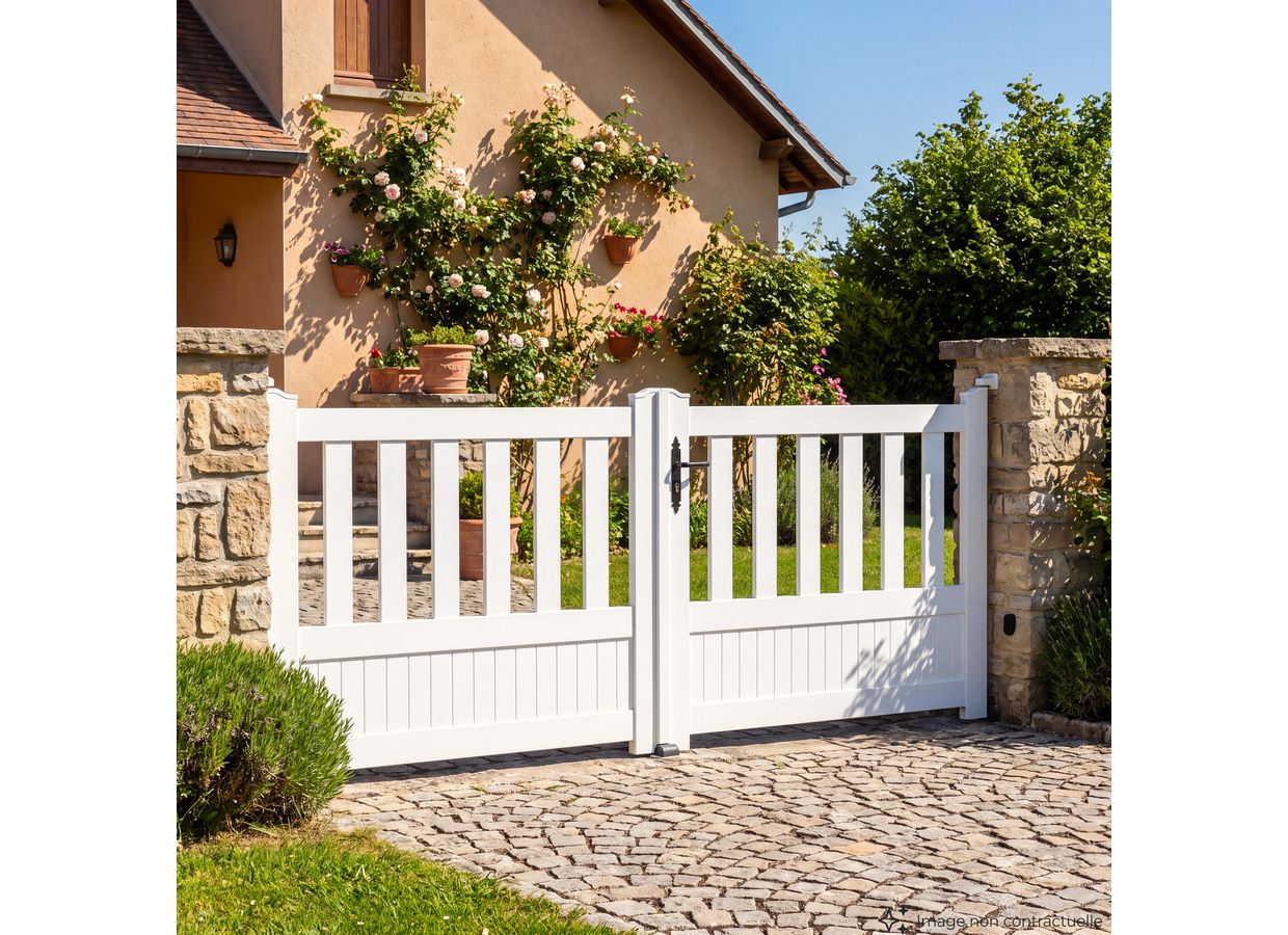 Portail battant PVC Esterel sur-mesure