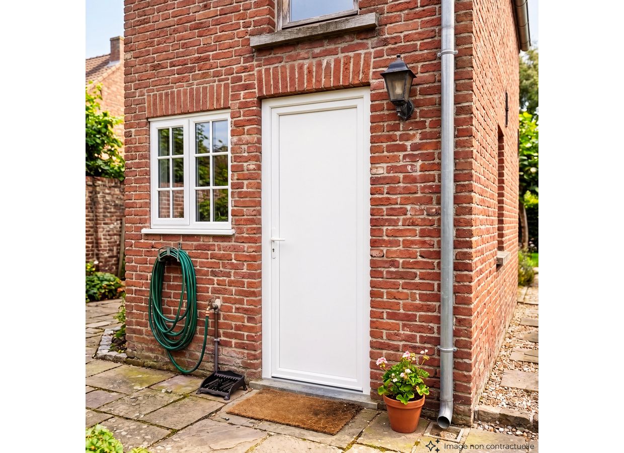 Porte de service PVC Cancale 2 sur-mesure