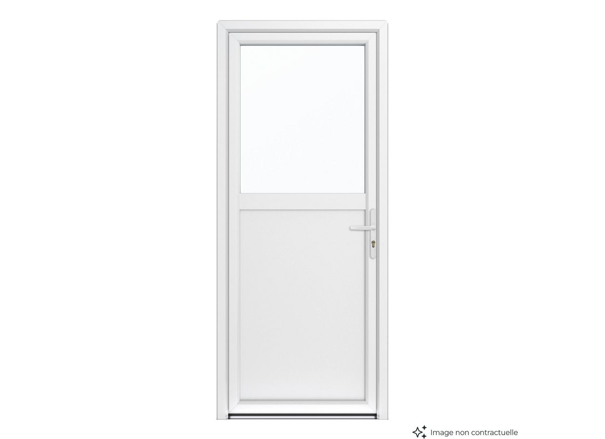 Porte de service PVC Bréhat 2 sur-mesure