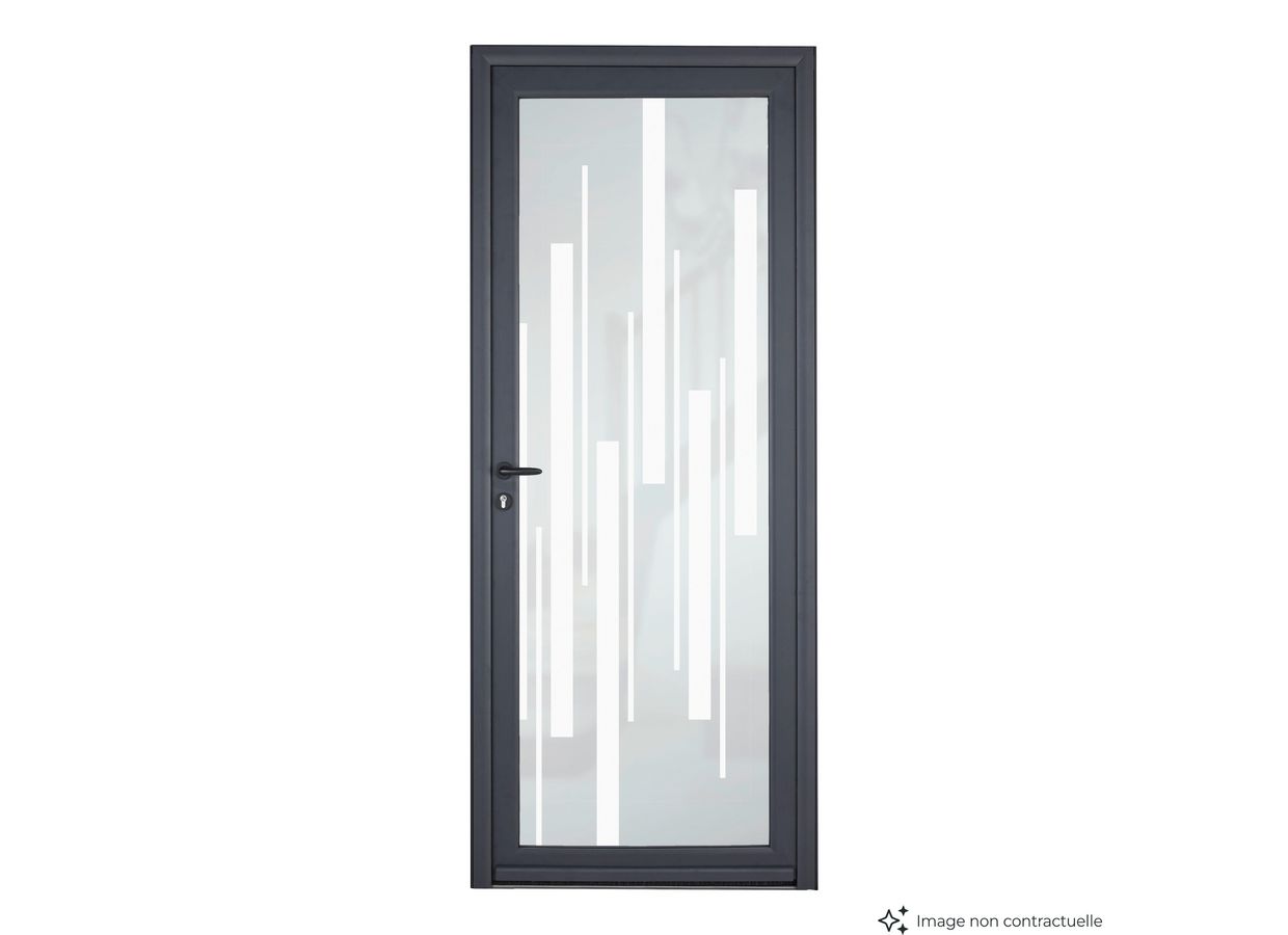 Porte d'entrée Adénora aluminium vitrage Grammi sur-mesure